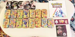 Empty Pokemon 151 and BB WF Mini Tin Lot Of 20 - Coins + Art (NO PACKS) READ - Image 1