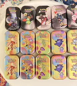 Empty Pokemon 151 and BB WF Mini Tin Lot Of 20 - Coins + Art (NO PACKS) READ - Image 2