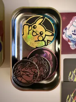 Empty Pokemon 151 and BB WF Mini Tin Lot Of 20 - Coins + Art (NO PACKS) READ - Image 4