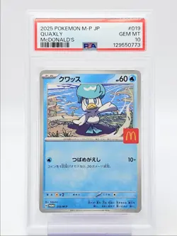 QUAXLY 2025 POKEMON JAPANESE MCDONALD'S PROMO S 019/M-P PSA 10 Q0004 - Image 1