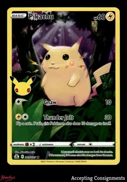 2021 Pokemon Celebrations 005/025 Pikachu HOLO RARE FULL ART - Image 1