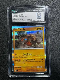 Pokemon CGC World Record Breaks - 2023 Ting-Lu 109/182 Holo Rare Paradox Rift - Image 1