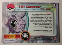 2000 Pokemon Topps Chrome #91 Cloyster 2nd Series TV TCG CCG NM - Image 2