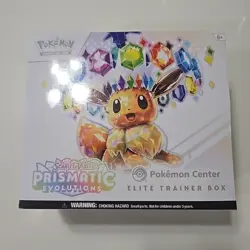 Pokemon Prismatic Evolutions Pokemon Center PC ETB Sealed New Elite Trainer Box - Image 1