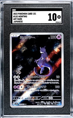 2023 Pokemon Japanese 151 Mewtwo Art Rare #183 SGC 10 - Image 1