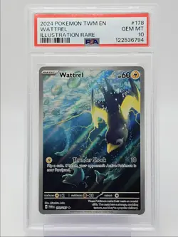 WATTREL 2024 POKEMON TWILIGHT MASQUERADE ILLUSTRATION RARE 178 PSA 10 Q0004 - Image 1