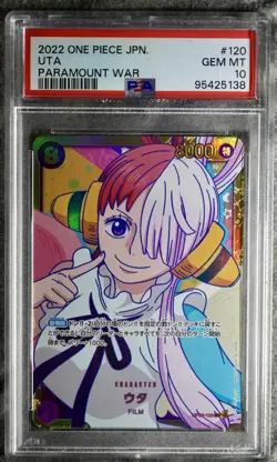 2023 One Piece Japanese Paramount War Uta #OP02-120 PSA 10 - Image 1