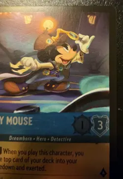 Mickey Mouse - Detective 160/204 Cold Foil Common Whispers In The Well Lorcana - Image 3