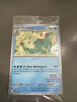 Sealed Feraligatr 213 Illustration Contest 2024 Scarlet & Violet Promo Card - Image 1