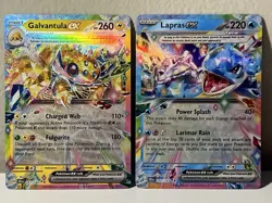 Pokemon TCG - Stellar Crown 2 Card Lot Lapras And Galvantula EX - Image 1
