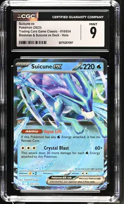 2023 Pokemon Trading Card Game Classic #010/034 Suicune ex Holo CGC 9 - Image 1