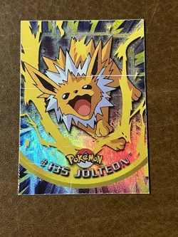 Jolteon #135 Topps TV Animation Edition Rainbow Foil HP Pokemon Card dmg card - Image 4