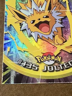 Jolteon #135 Topps TV Animation Edition Rainbow Foil HP Pokemon Card dmg card - Image 5
