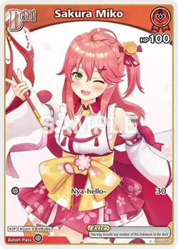 Hololive OFFICIAL CARD GAME 2026 Promos - Sakura Miko (P) (hBP03-025) NM - Image 1