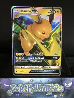 Pokemon Card Raichu GX 20/68 Hidden Fates Half Art Near Mint - Image 1