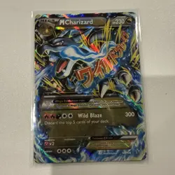 Mega Charizard EX, blue, mint condition, Ultra rare Pokemon card. - Image 1