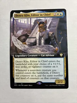 Denry Klin, Editor in Chief Extended Art Streets of New Capenna MTG + Bonus Card - Image 1