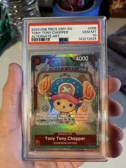Tony Tony Chopper One Piece Memorial EB01-006 English Alt Art PSA 10 Card #3 - Image 1