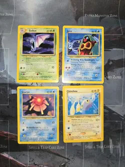 Golbat, Jynx, Staryu, Chinchou Neo Revelation 4-Card Lot Pokemon LP - Image 1