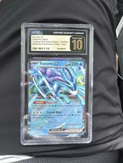 CGC Pristine 10 Suicune ex 010/034 Pokemon TCG Classic Holo Legendary Card - Image 1