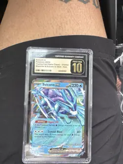 CGC Pristine 10 Suicune ex 010/034 Pokemon TCG Classic Holo Legendary Card - Image 2