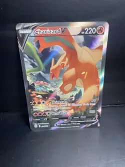 Charizard v Alternate Full Art Holo Card 154/172 Swsh09 Brilliant Stars - Image 1