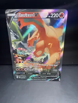 Charizard v Alternate Full Art Holo Card 154/172 Swsh09 Brilliant Stars - Image 3