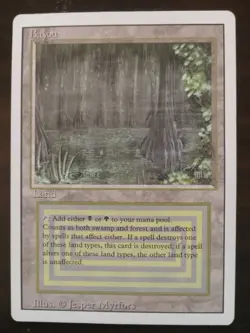 MTG Bayou Revised Edition - See pictures for condition - Image 1