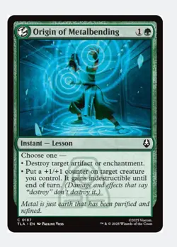 Origin of Metalbending | MTG TLA | Green Instant Lesson Removal Indestructible - Image 1