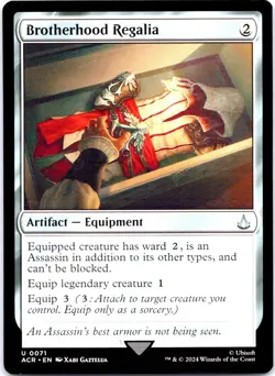 MTG TCG Brotherhood Regalia ACR 0071 NM Assassin’s Creed Artifact - Image 1
