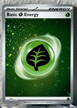 Pokemon TCG Scarlet & Violet 151 Basic Grass Energy Cosmos Holo SVE EN 001 - Image 1