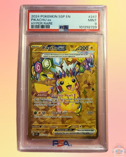 2024 Pokemon SSP English Pikachu EX Hyper Rare PSA 9 - Image 1