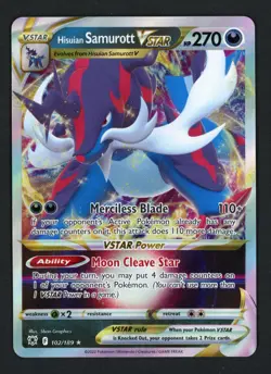 Hisuian Samurott VSTAR 102/189 Astral Radiance Ultra Rare Pokemon TCG - Image 1