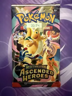 VERY HEAVY! 22.54g Pokemon TCG Ascended Heroes Booster Pack (SEALED) GOD PACKU! - Image 3