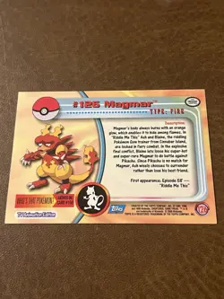 Topps Pokemon TV Animation Edition Series 3 Rainbow Foil #126 Magmar dmg - Image 4