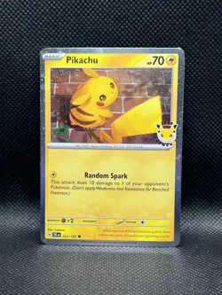 Pikachu PROMO STAMPED 30TH ANNIVERSARY 2026 POKEMON DAY + COIN Cosmos 051/162 - Image 2