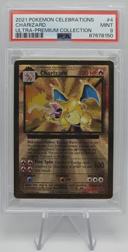 Pokemon CHARIZARD #4 & PIKACHU #58 | Celebrations UPC GOLD | PSA 9-8 SEQUENTIAL! - Image 2