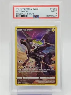 ZEKROM 2022 POKEMON BRILLIANT STARS RARE TG05/TG30 PSA 9 Q0004 - Image 1