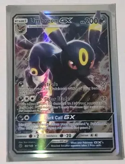 Pokemon Umbreon GX Ultra Rare Holo 80/149 SM Base Set English - Image 3