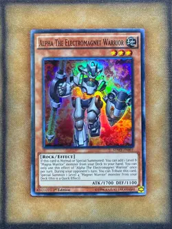 Yugioh Alpha, the Electromagnet Warrior SDMY-EN001 Super Rare 1st Ed NM - Image 1