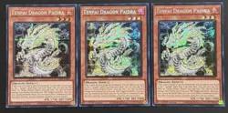 2025 YUGIOH MP25 1ST ED SECRET RARE TENPAI DRAGON PAIDRA X3 NM SET - Image 1