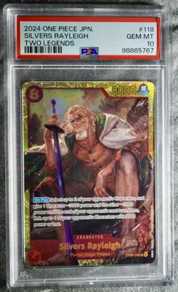 2024 ONE PIECE OP08-TWO LEGENDS #118 SILVERS RAYLEIGH PSA 10 - Image 1
