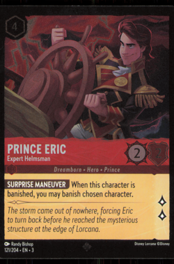 Prince Eric Expert Helmsman COLD FOIL 121/204 - Into the Inklands Lorcana NM - Image 1