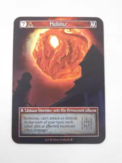 Hellstar Foil Unique Card Sorcery Contested Realm Gothic TCG - Image 1