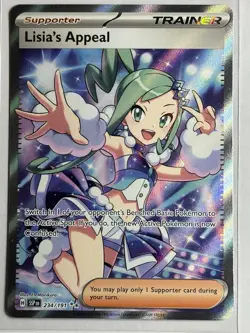 Lisia's Appeal Ultra Rare SV08: Surging Sparks 234/191 LP-NM Pokemon Card - Image 1