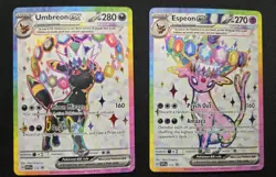 Pokemon TCG Prismatic Evolutions Promo Cards Umbreon EX 176, Espeon EX 175 [a] - Image 1