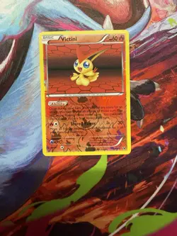 Pokemon TCG Victini Reverse Holo Rare Card 14/101 Noble Victories - Image 1