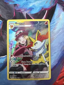 Braixen TG01/TG30 Silver Tempest Trainer Gallery Holo Ultra Rare Pokemon Card NM - Image 1