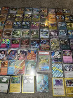 Pokemon TCG 80 Card Lot - Illustrations, Mega Charizard, PSA MINT Leafeon & More - Image 3