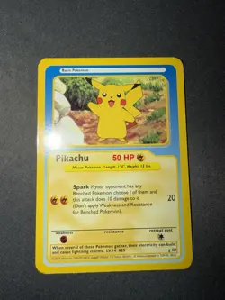 Pikachu Funskool 2004 India Pokemon Card g08 Vintage - NM - Image 1